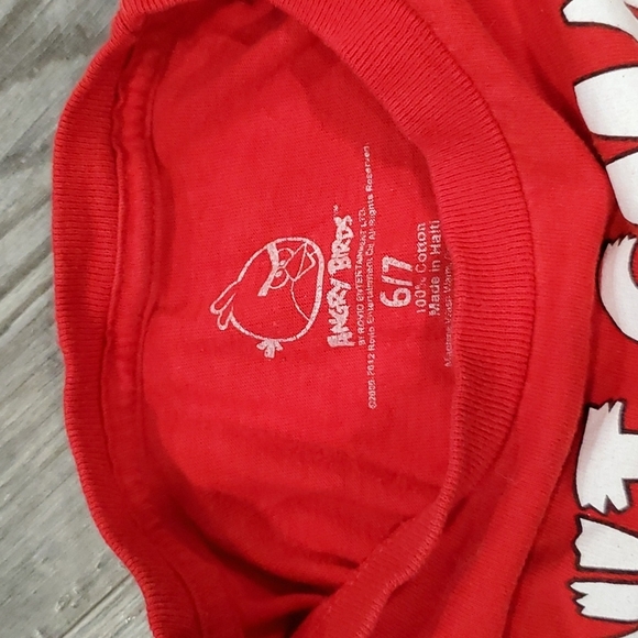 Angry Birds Don't Smash 'Til Christmas  Long Sleeve T-Shirt Size 6/7 - Picture 3 of 5